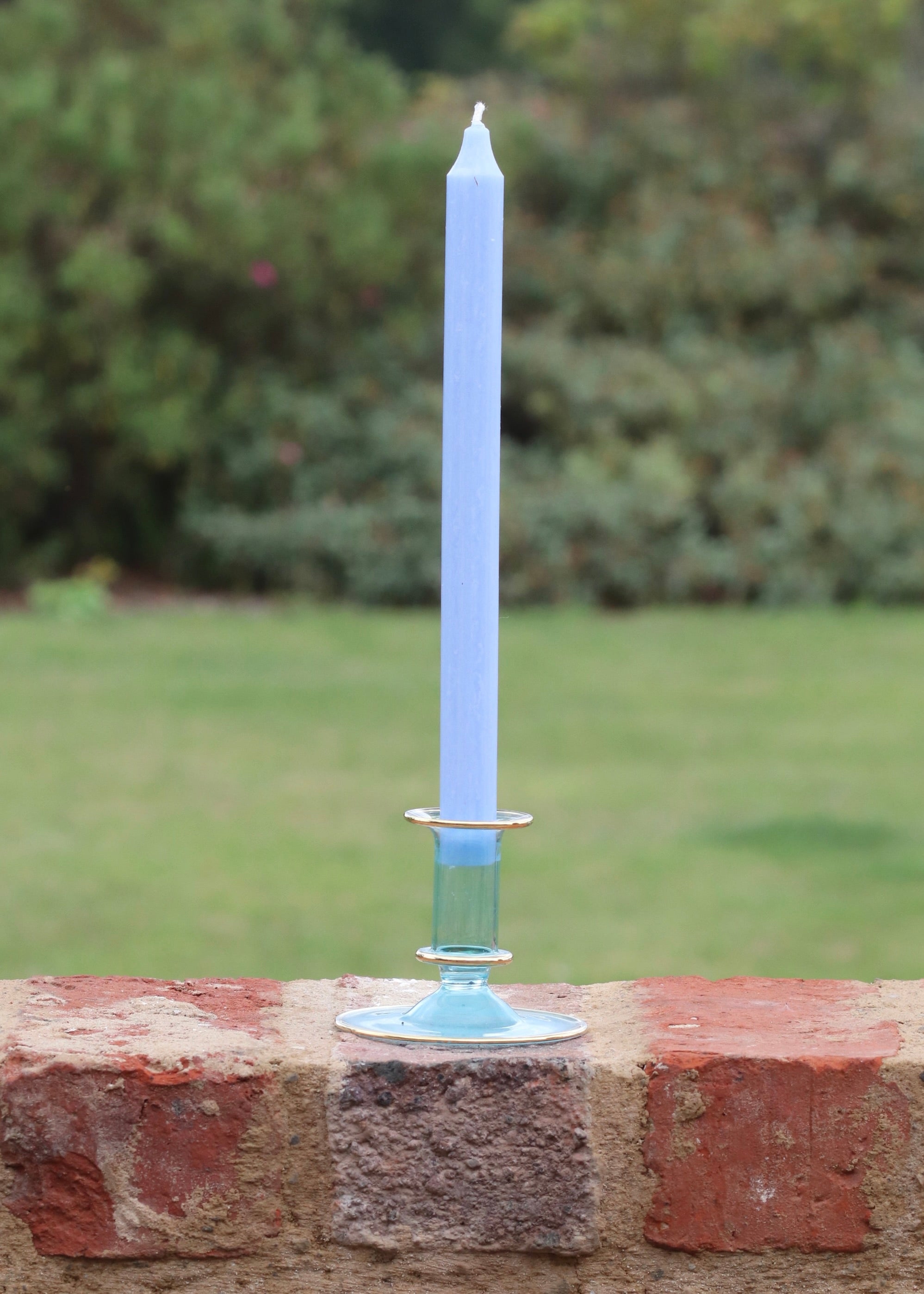 Salma Candlestick - Pale Blue