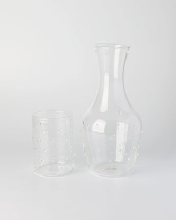 Carafe & Glass Set - Dotty Clear