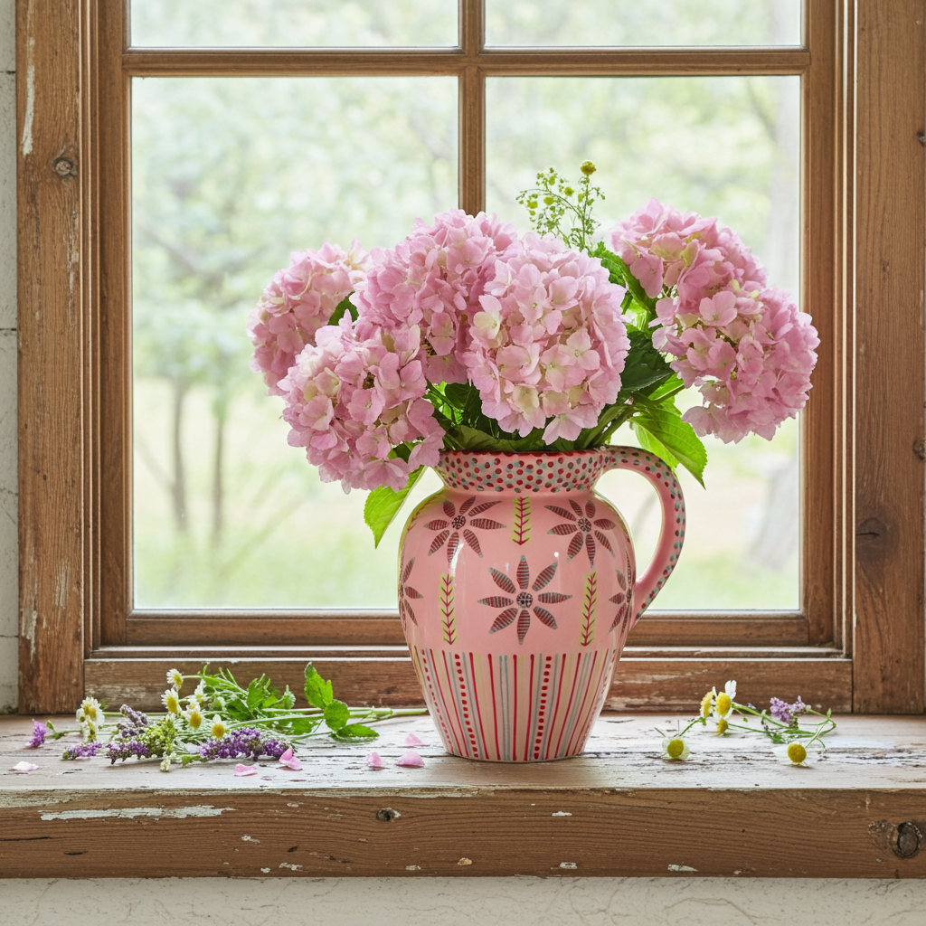 Water Jug - Pink and Red