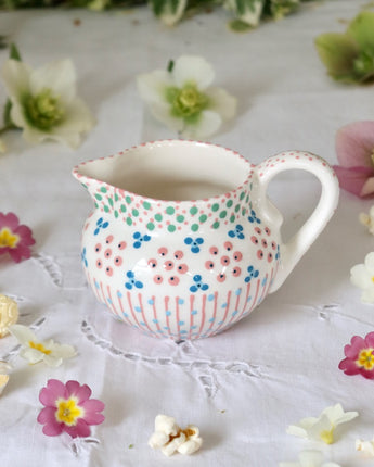 Dinky Jug- White, Pink and Blue