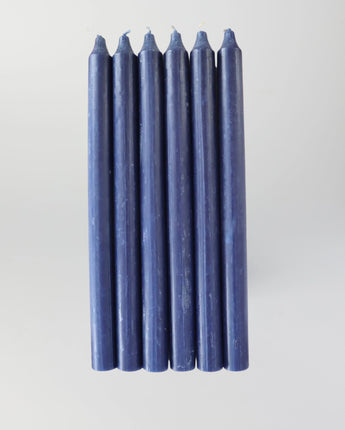 6 Navy Blue Candles