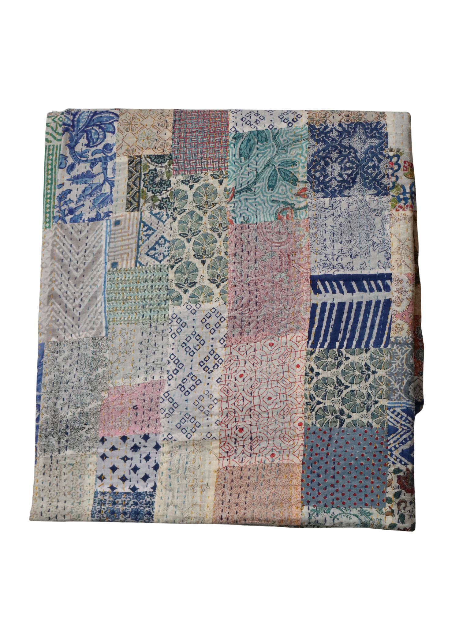 Block Print Patchwork Throw 22 - KINGSIZE * 1 REMAINING
