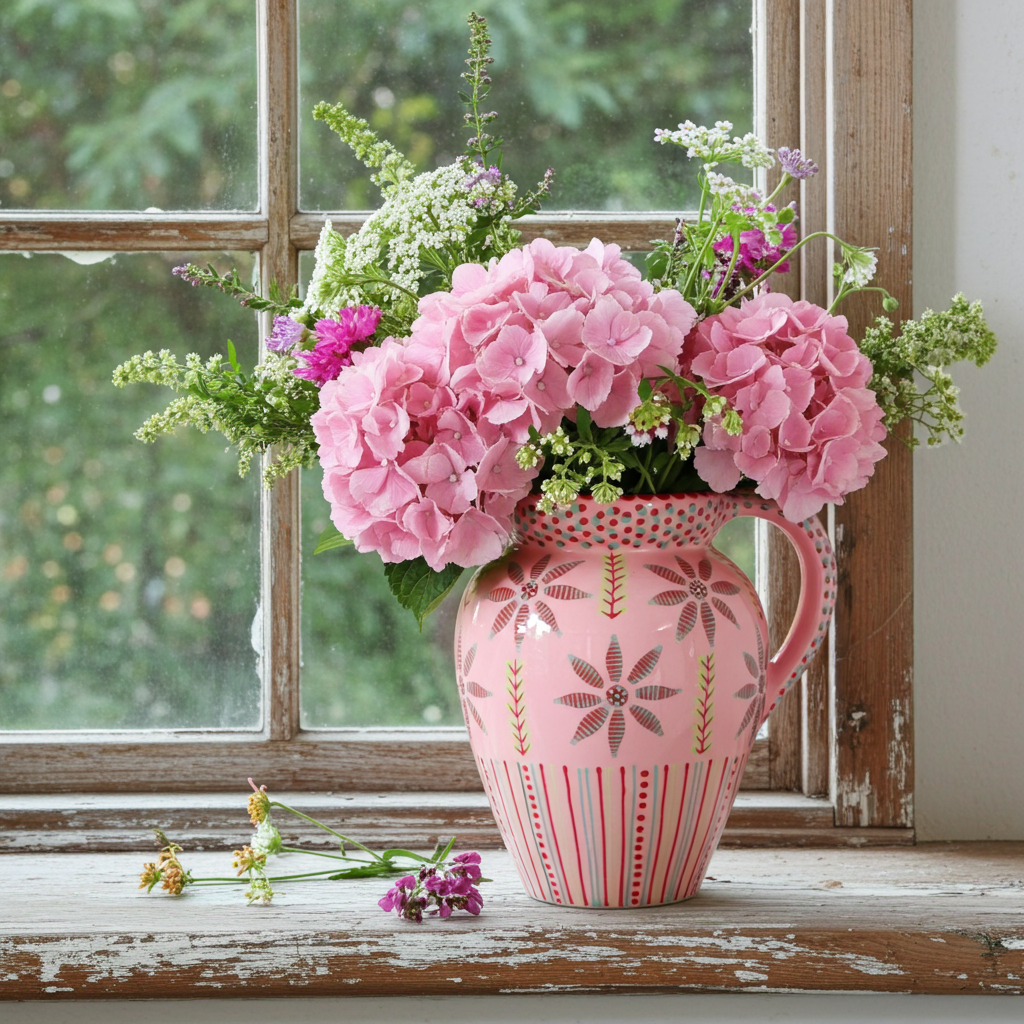 Water Jug - Pink and Red