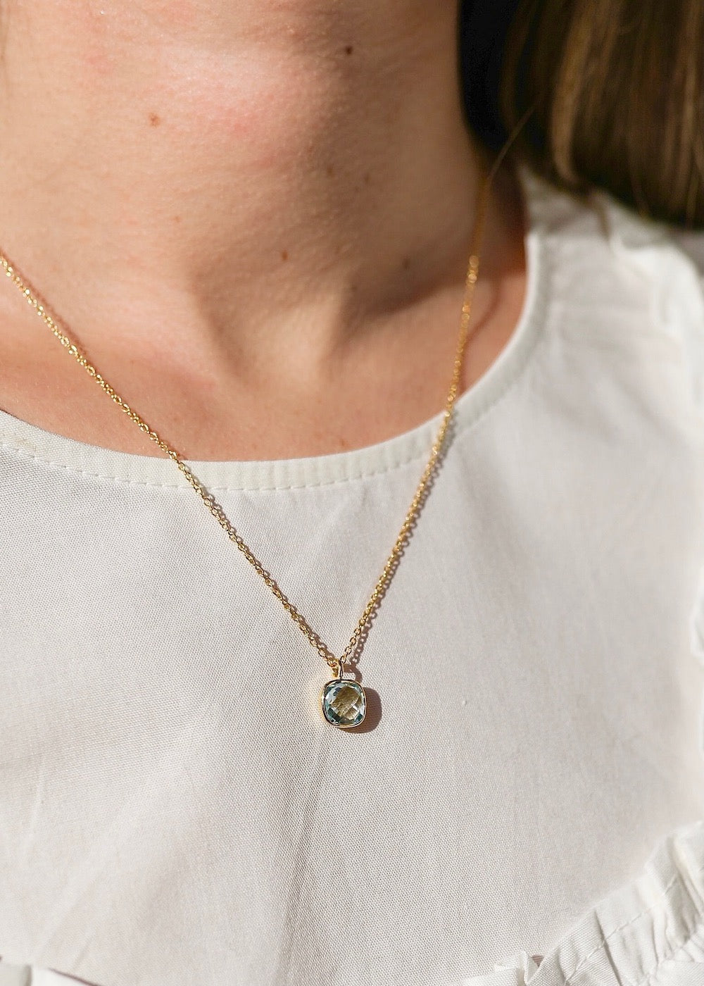 Brooklyn Gold Vermeil & Blue Topaz Necklace