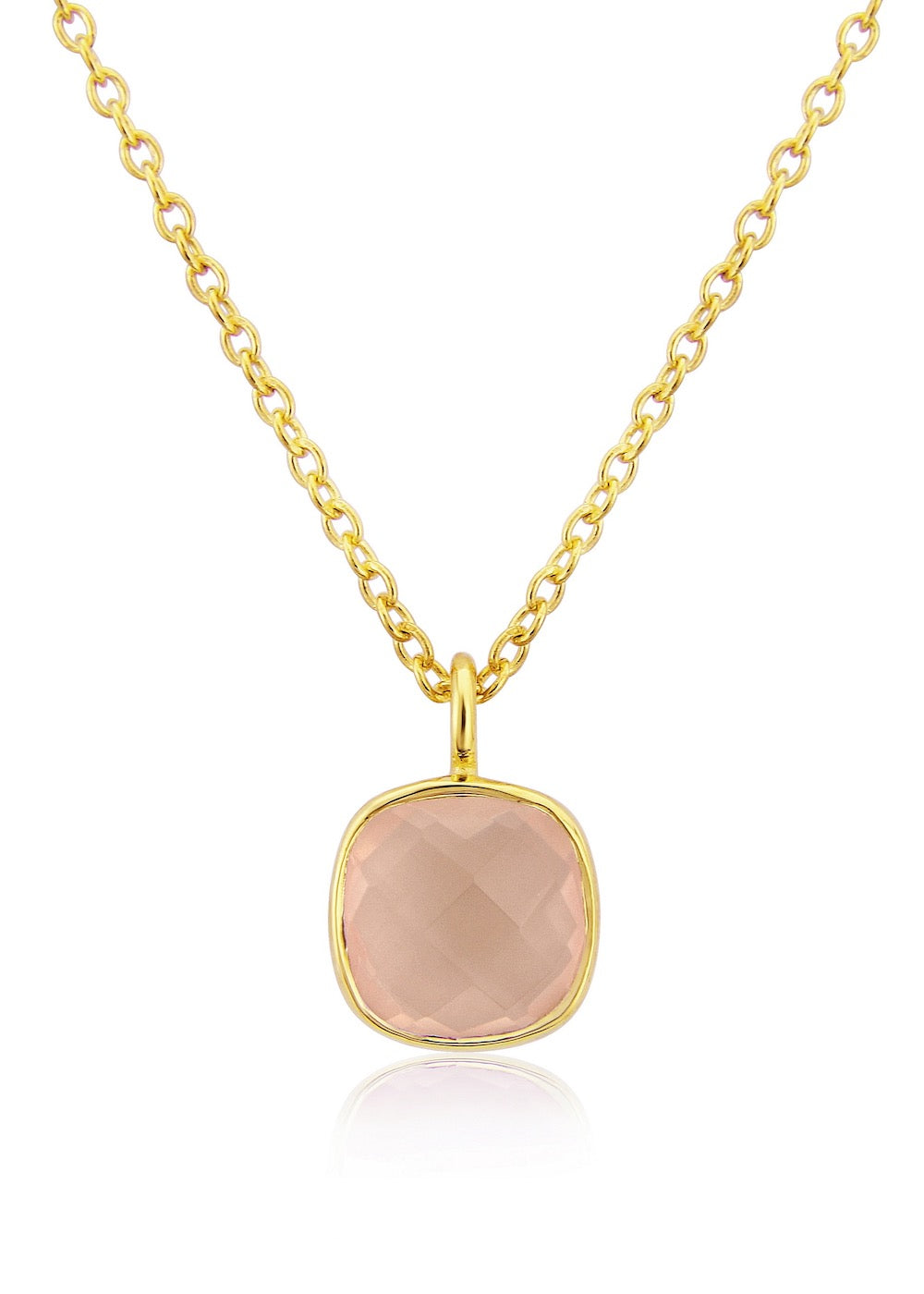 Brooklyn Gold Vermeil & Rose Quartz Necklace