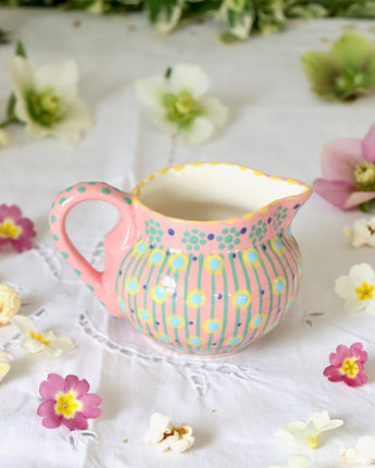 Dinky Jug- Pink with yellow