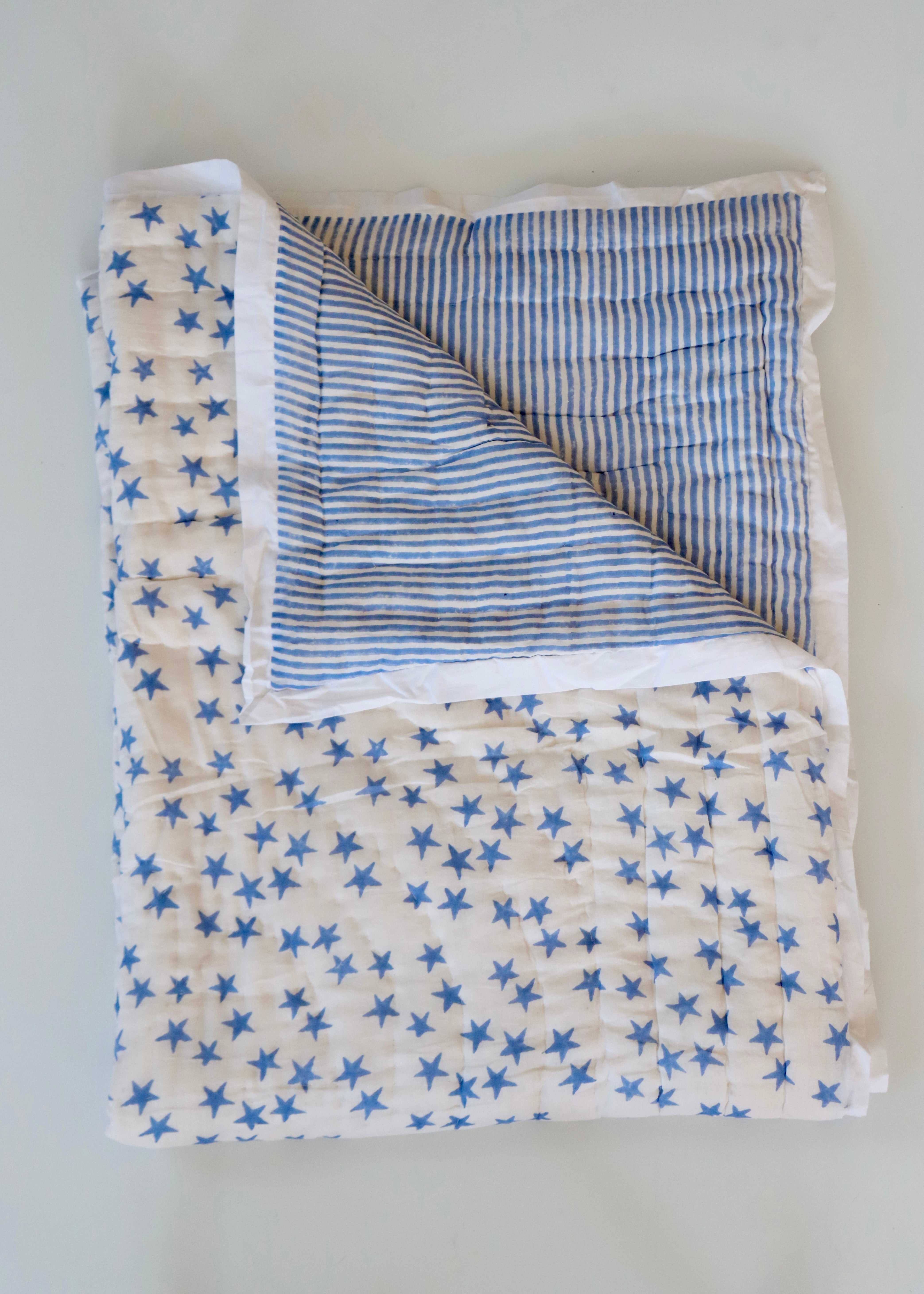 Baby Quilt - Super Star Blue