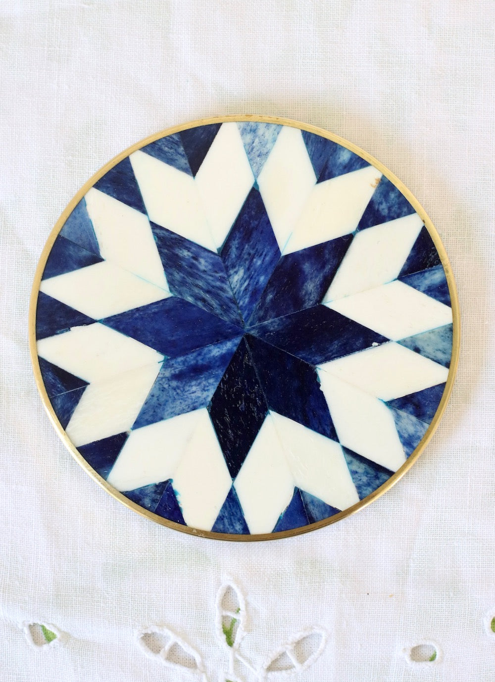 Inlay Coaster- Deep Blue Star