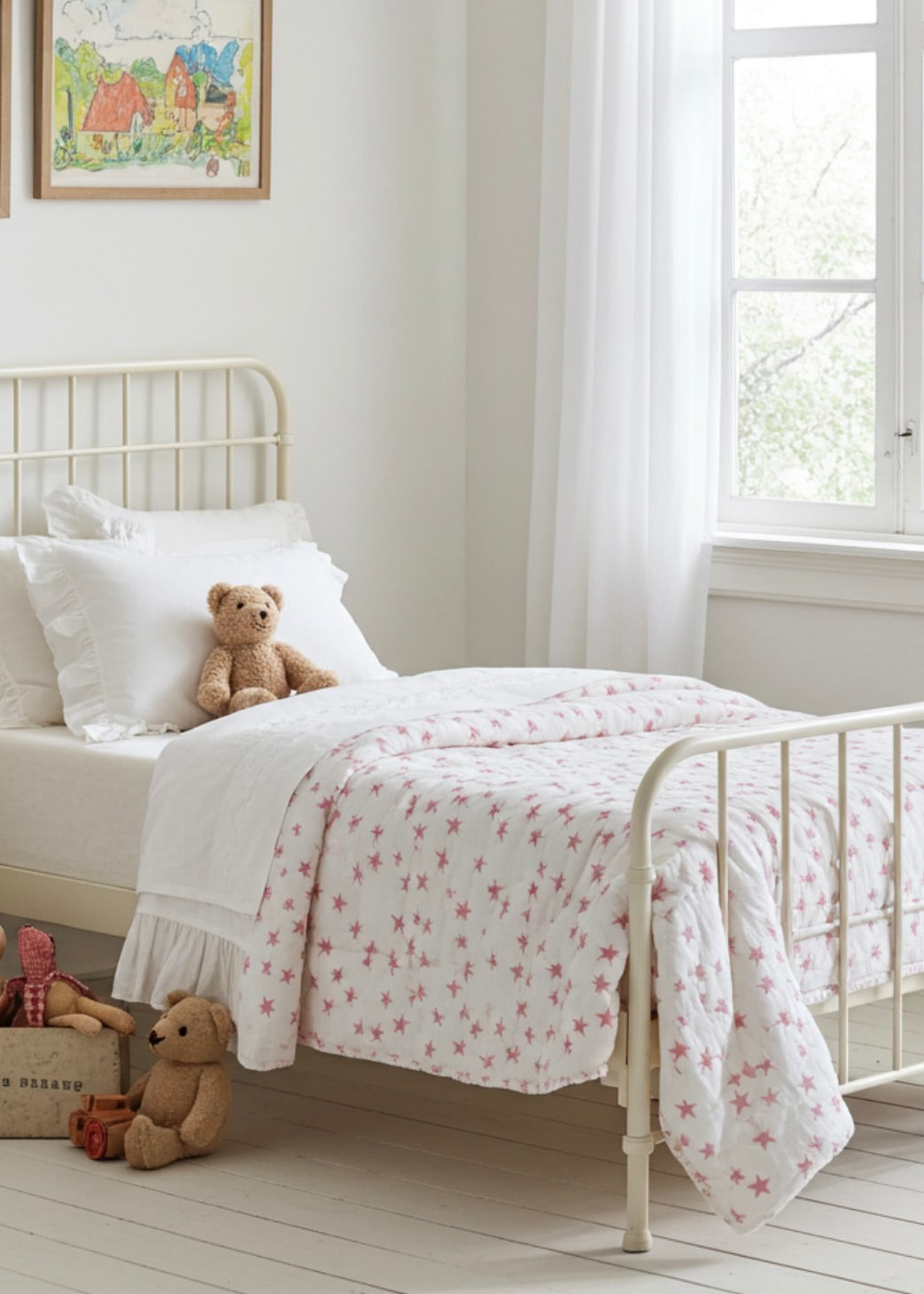 Childrens Super Star Quilt - Pink