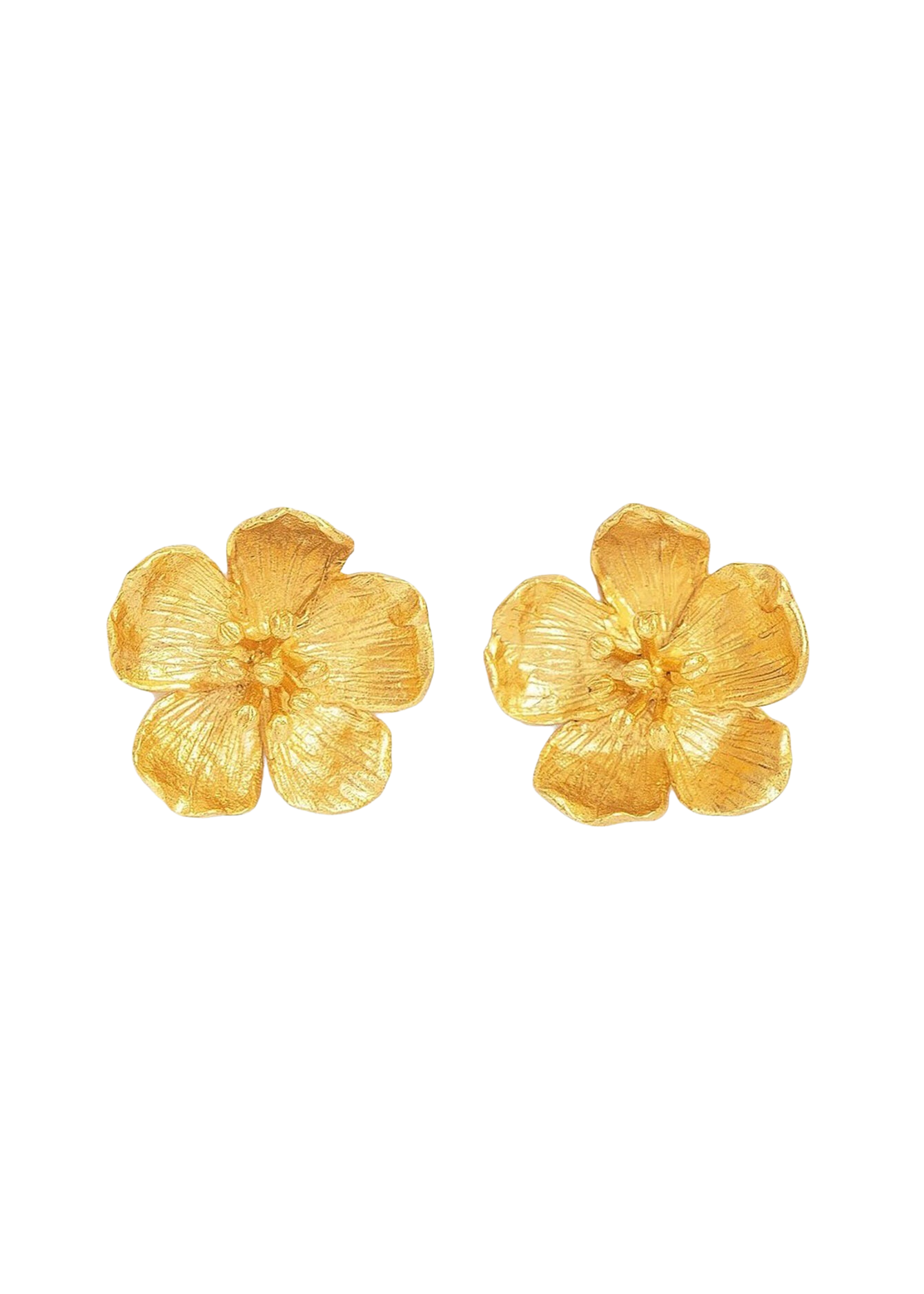 Buttercup Gold Flower Stud Earrings