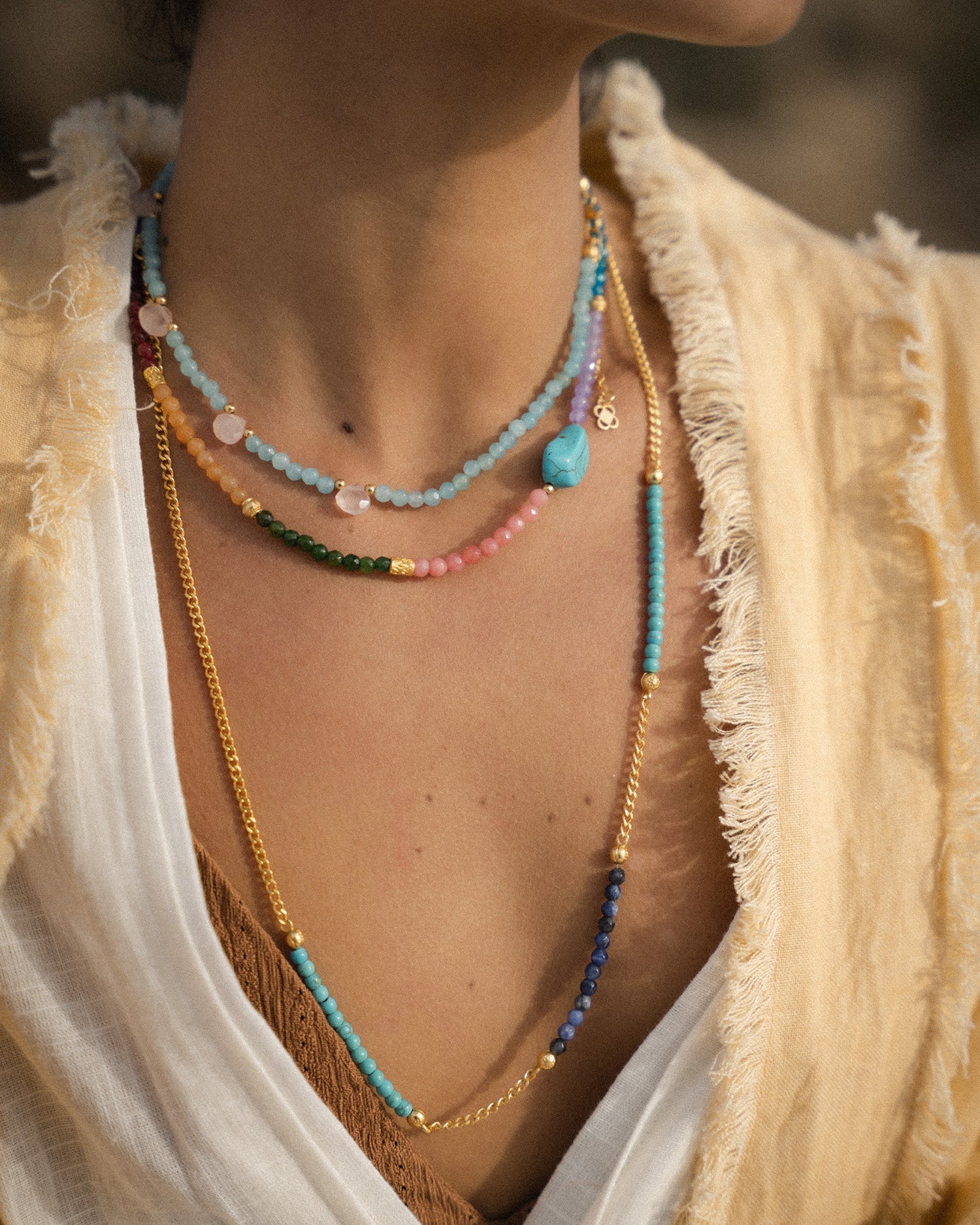Felice Jade & Turquoise Beaded Necklace