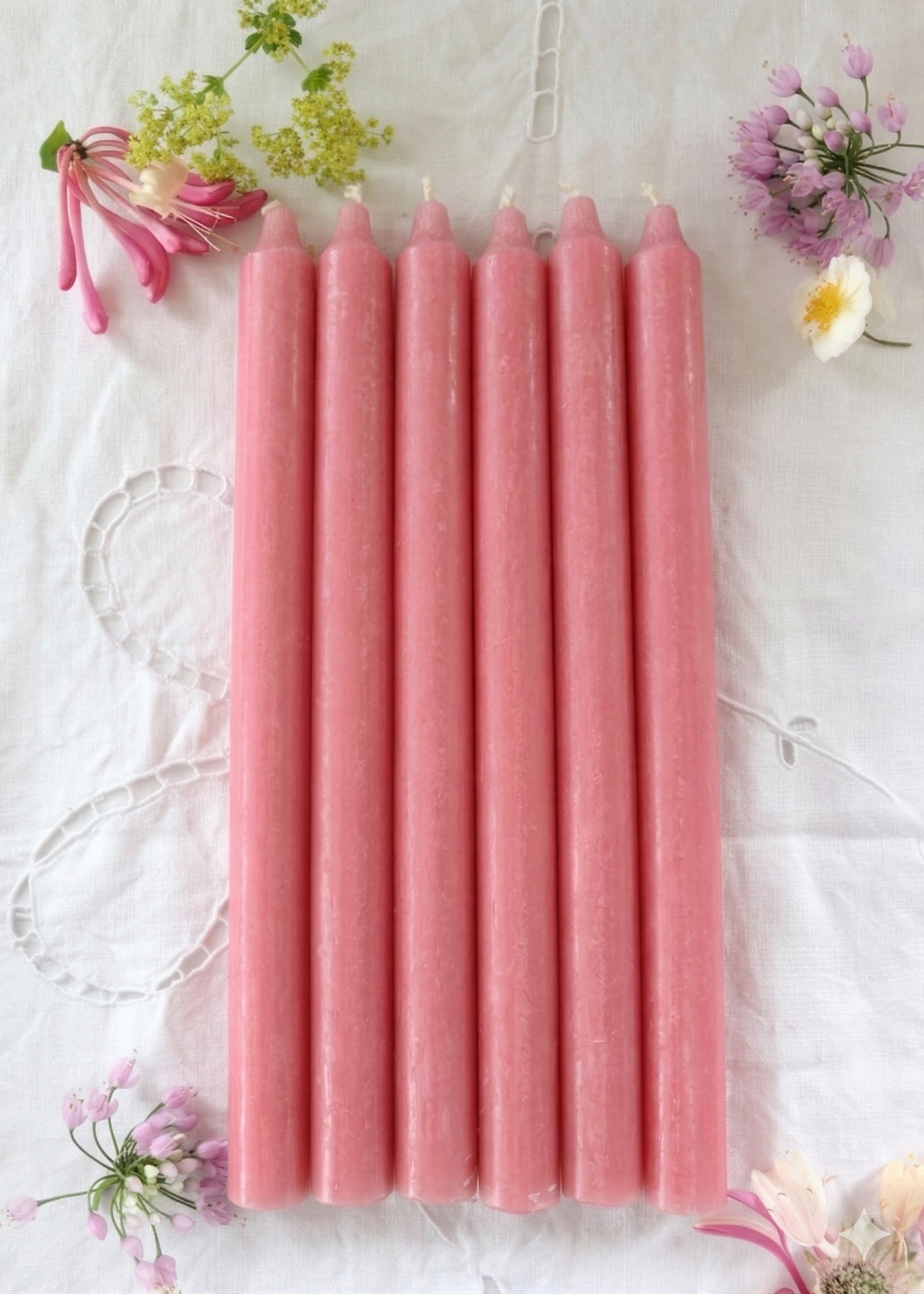 6 English Rose Candles