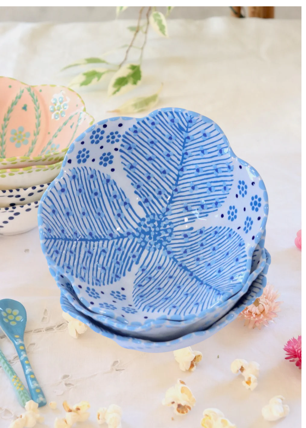 Pudding Bowl - White & Blue 2