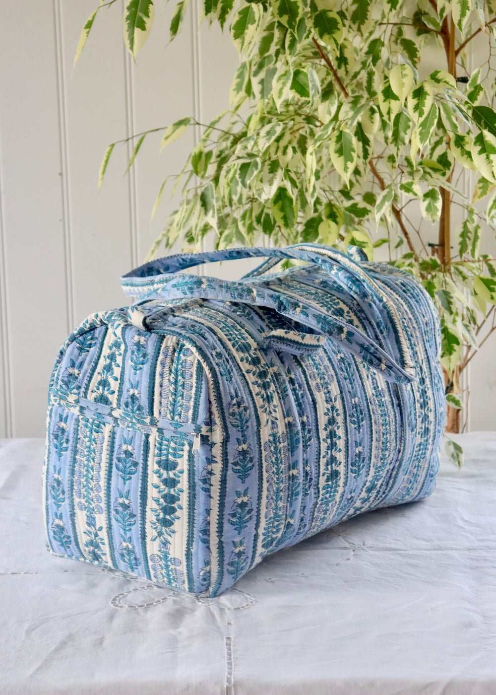 Weekend bag - Trellis Blue