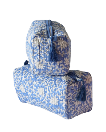 Wash Bag- Floral Blue