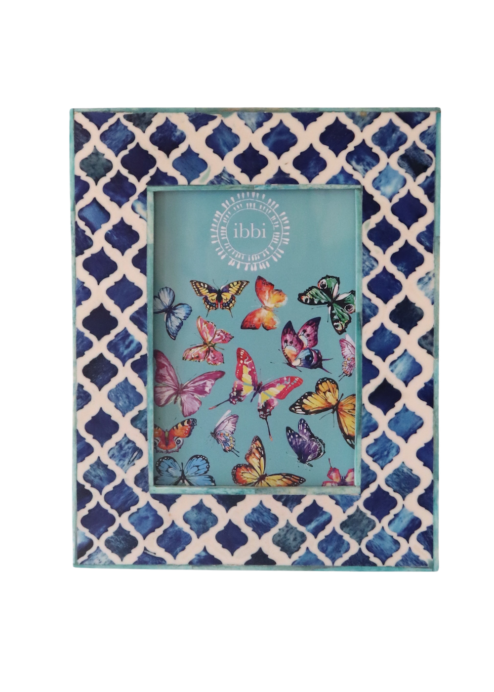Photo Frame -   Navy Trellis