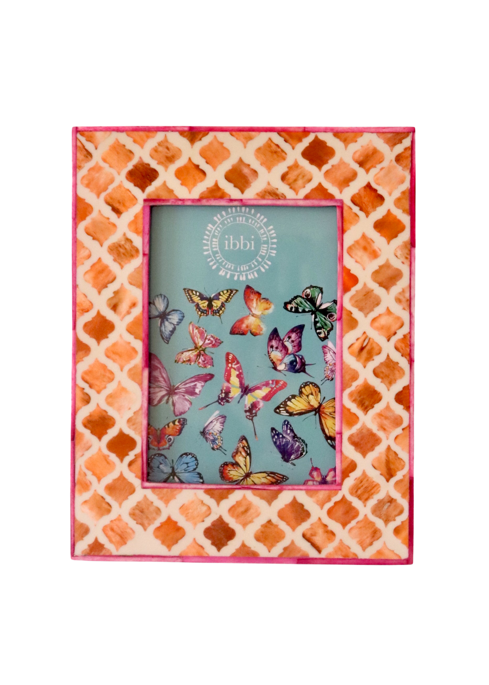 Photo Frame - Orange Trellis