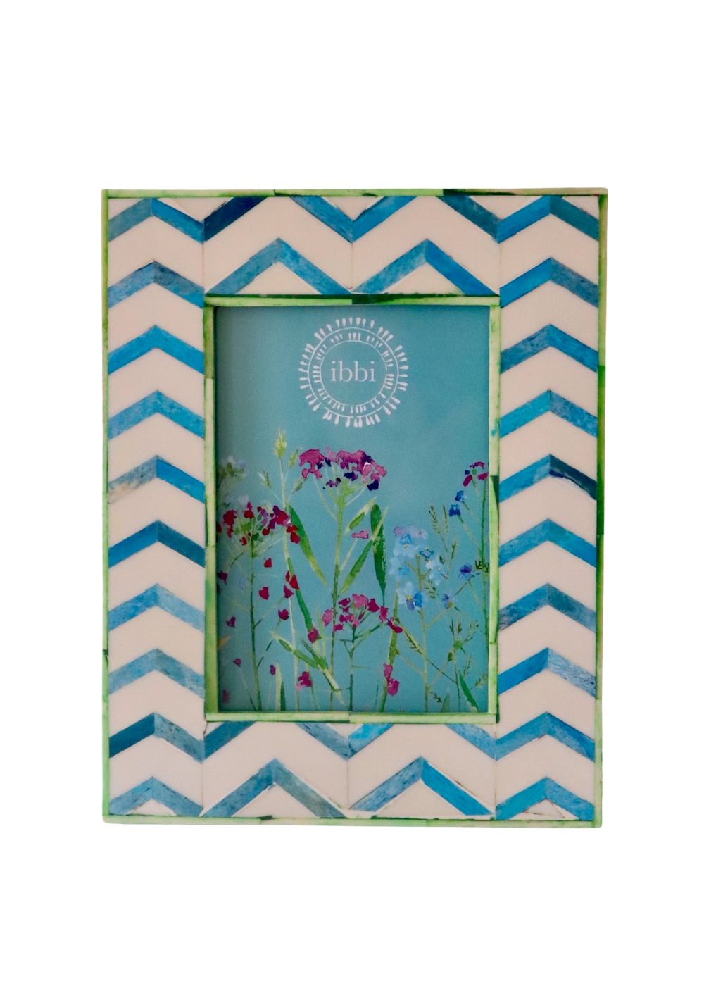 Photo Frame - Blue Zig Zag