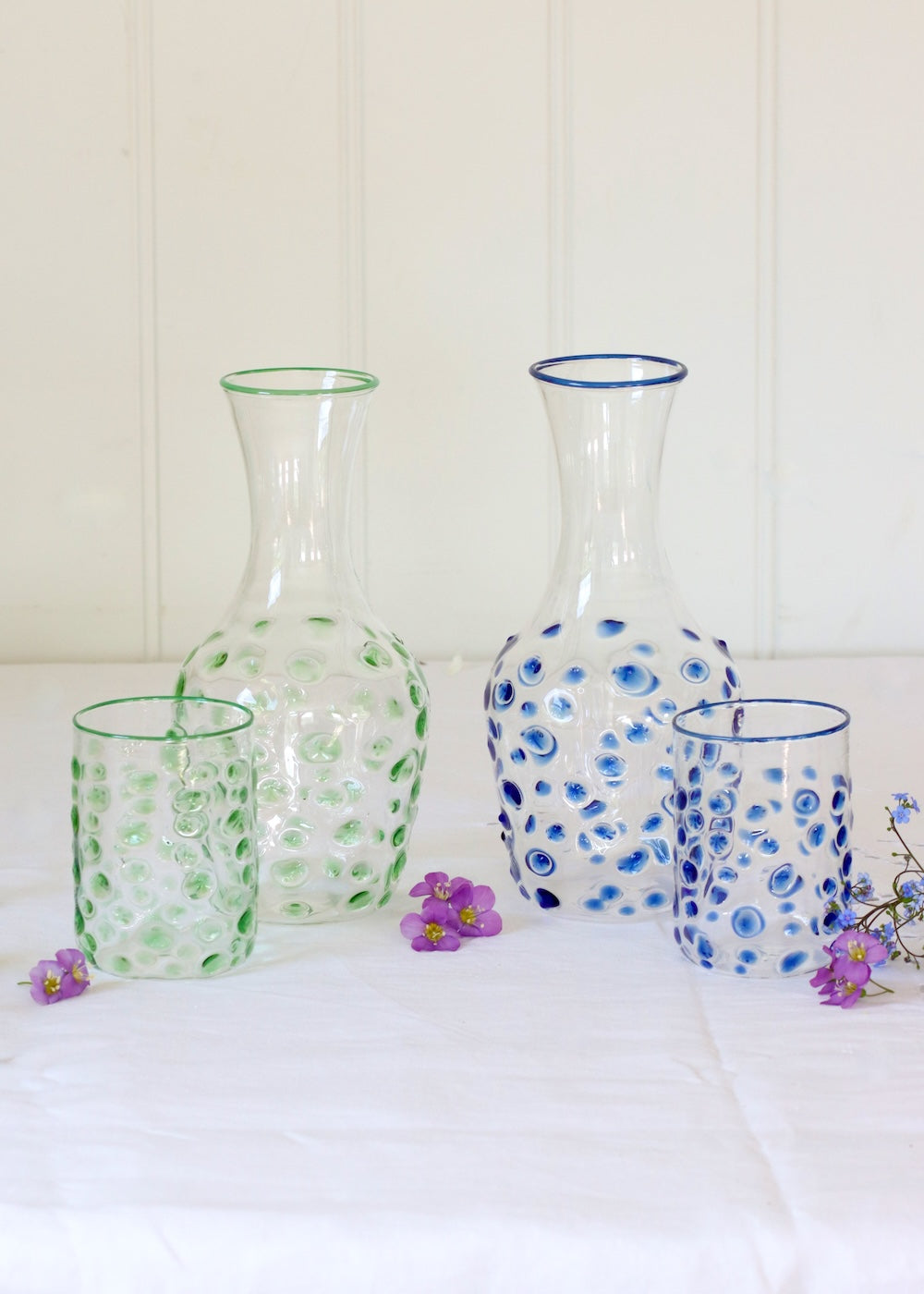 Carafe & Glass Set - Sea Glass Green