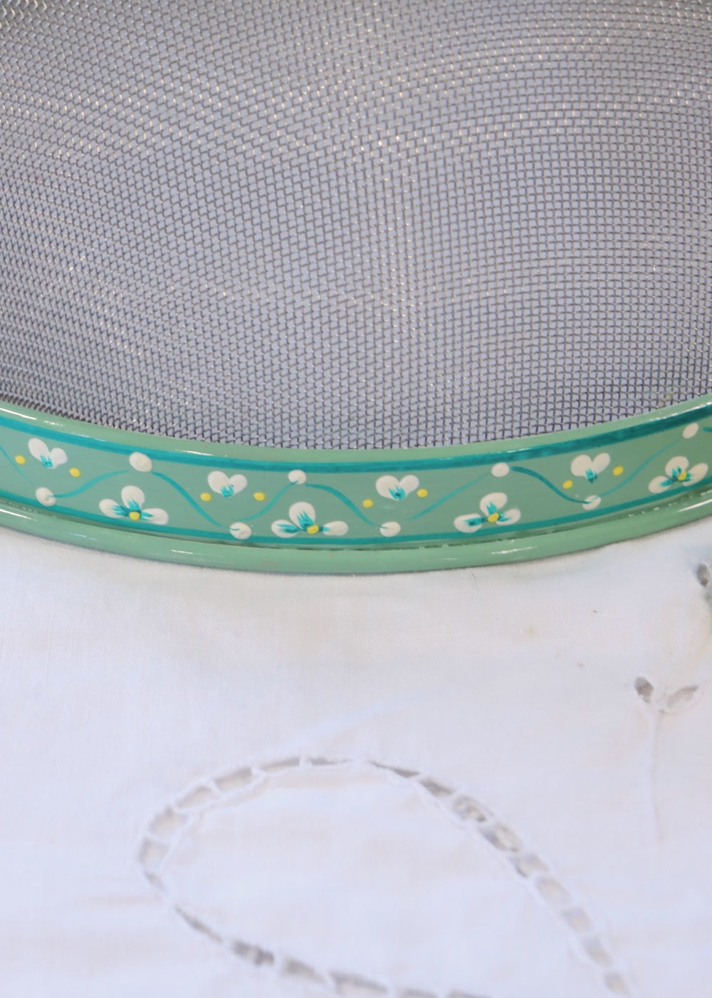 Hand Painted Dome Food Cover- Olive