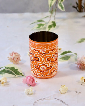 Brush Pot - Retro Orange