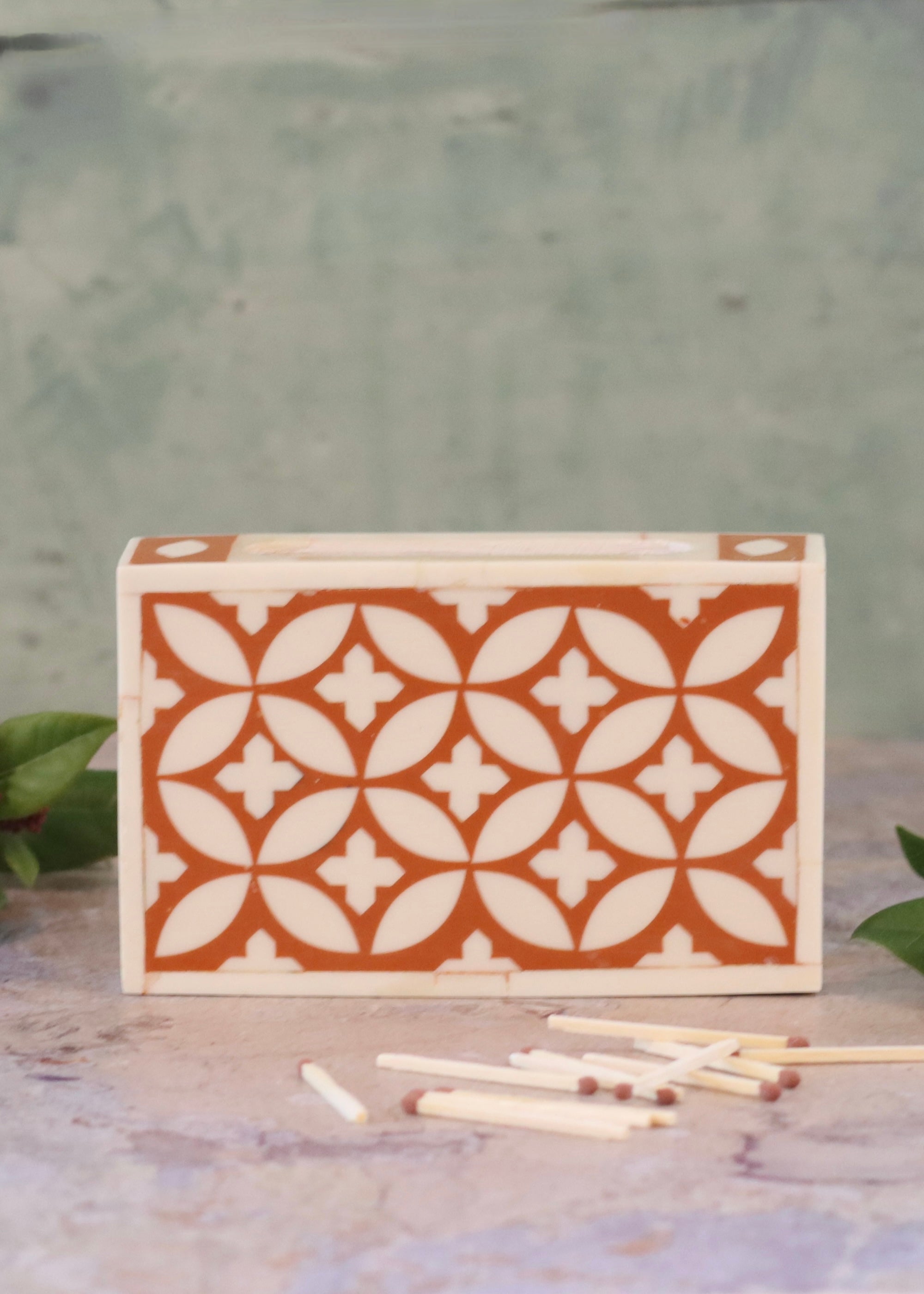 Large Matchbox Holder - Dirty Orange