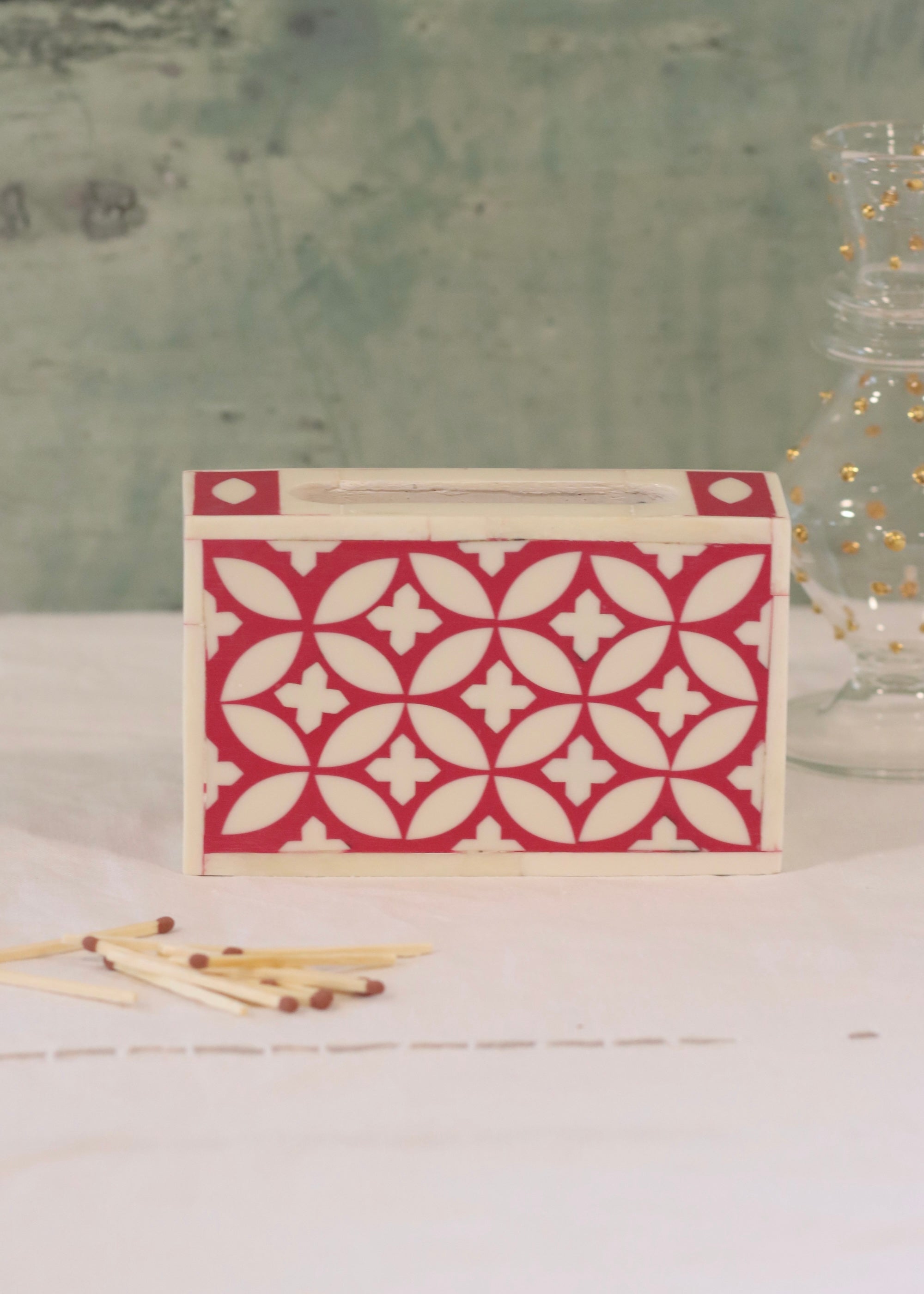 Large Matchbox Holder - Raspberry
