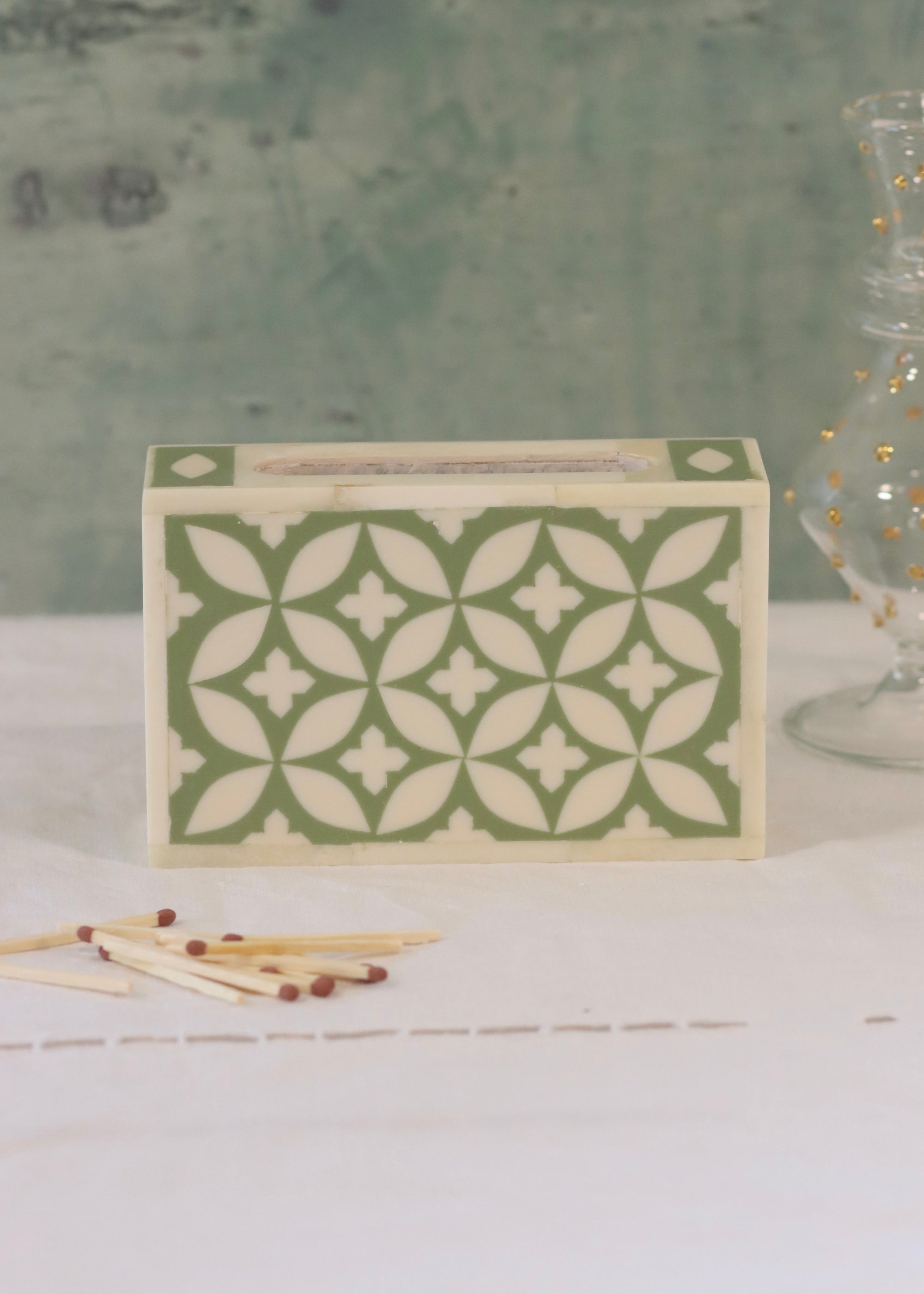 Large Matchbox Holder - Sage Green