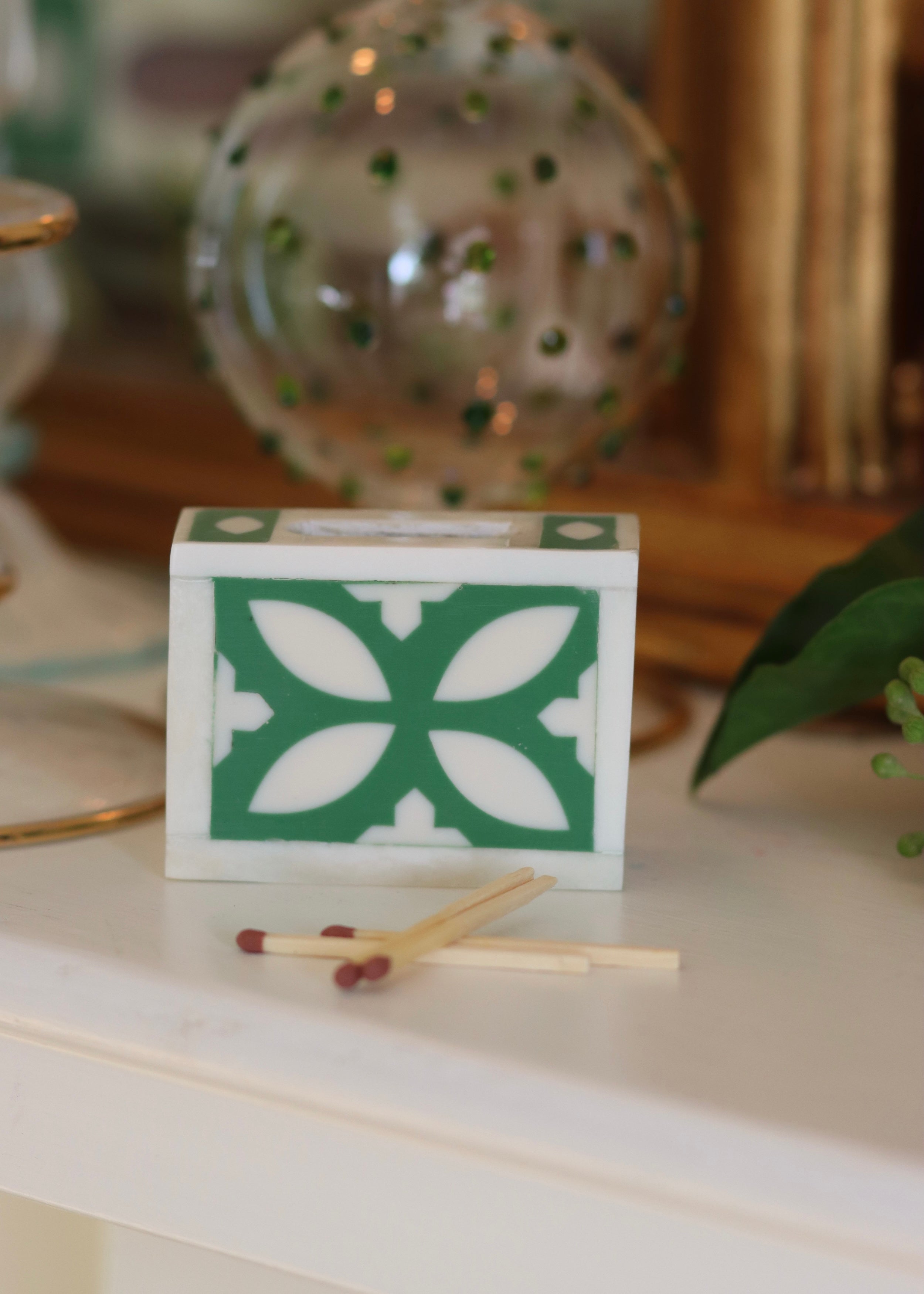 Small Matchbox Holder - Apple Green