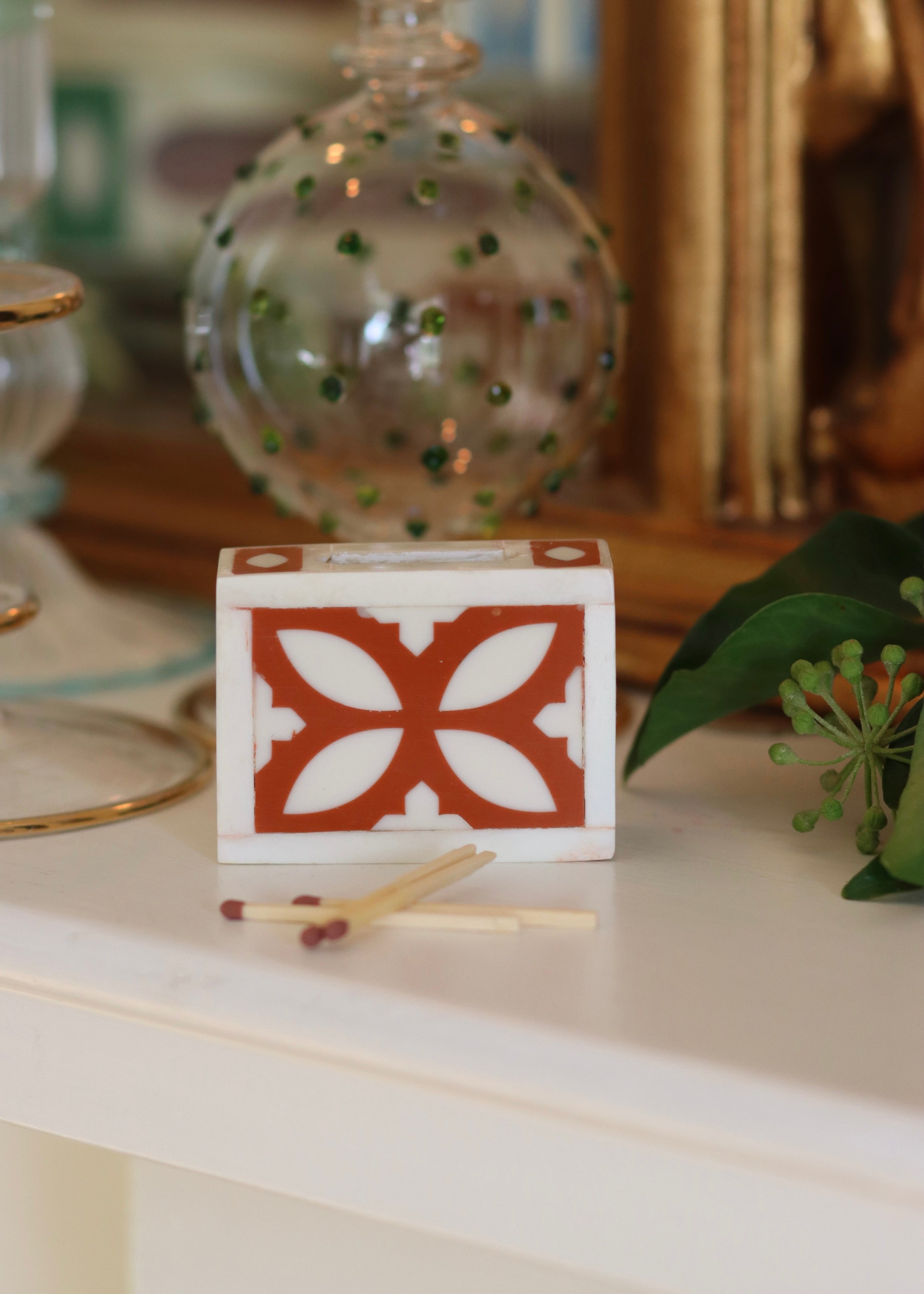 Small Matchbox Holder - Dirty Orange