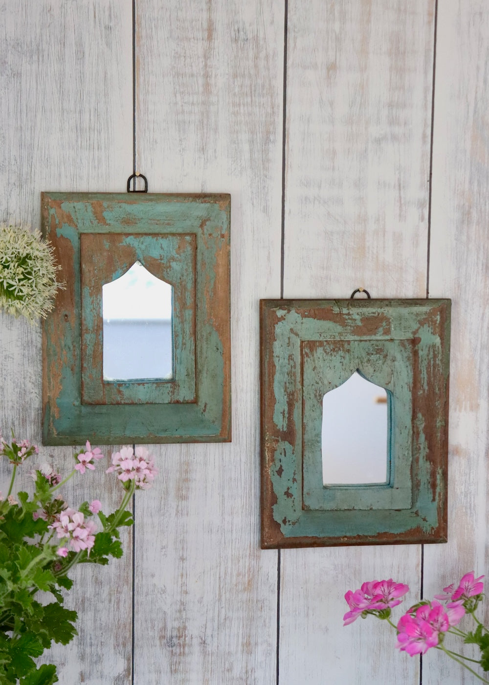 Pair of Vintage Wooden Mirrors - 3