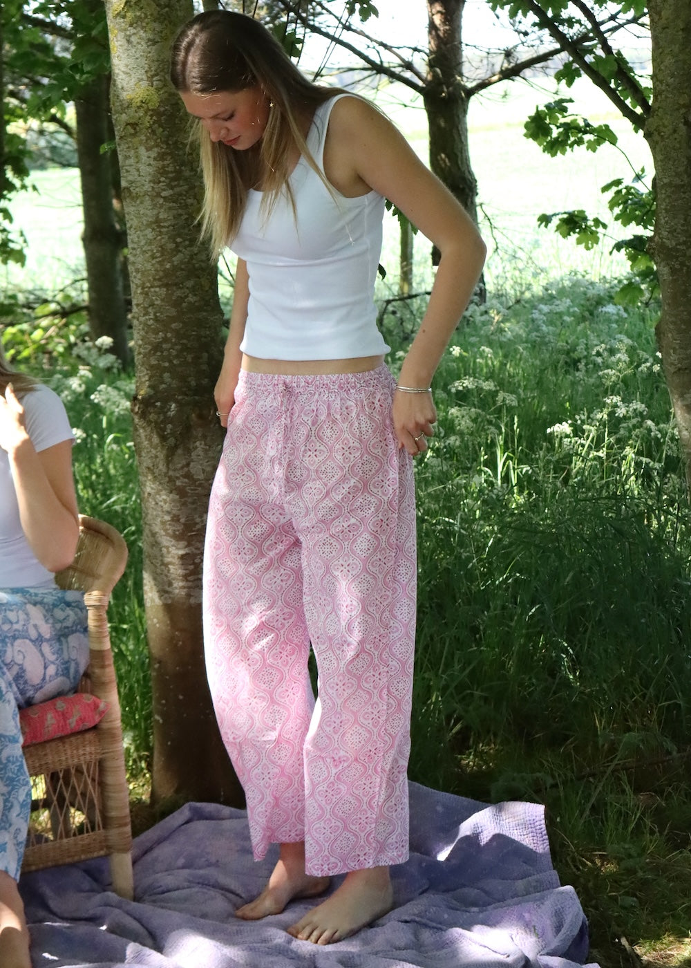 Paxos Floaty Trousers - Pink Retro
