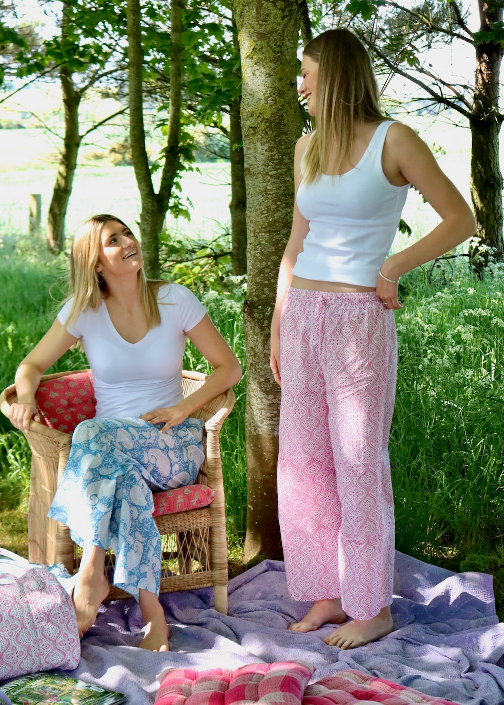 Paxos Floaty Trousers - Pink Retro
