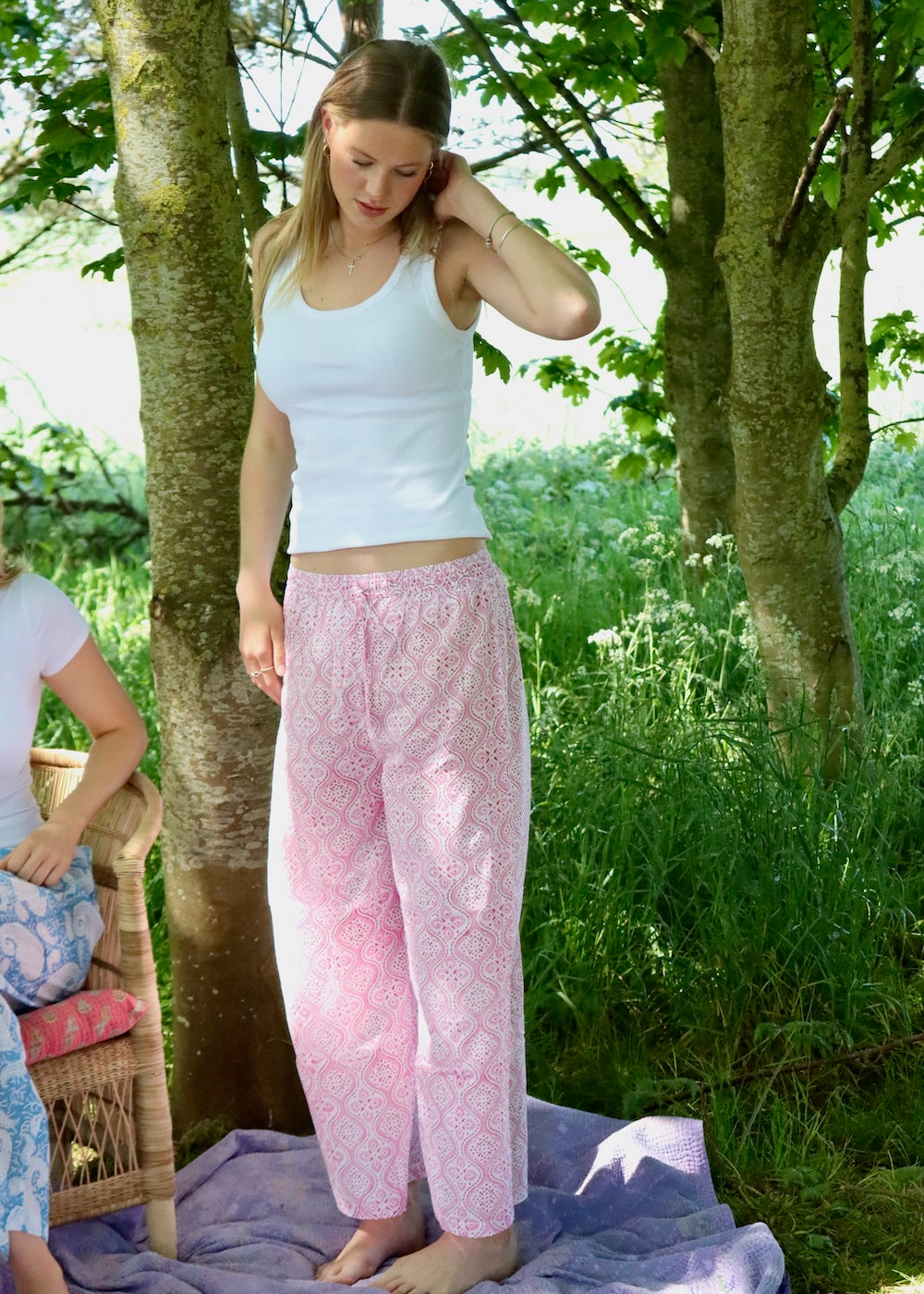 Paxos Floaty Trousers - Pink Retro