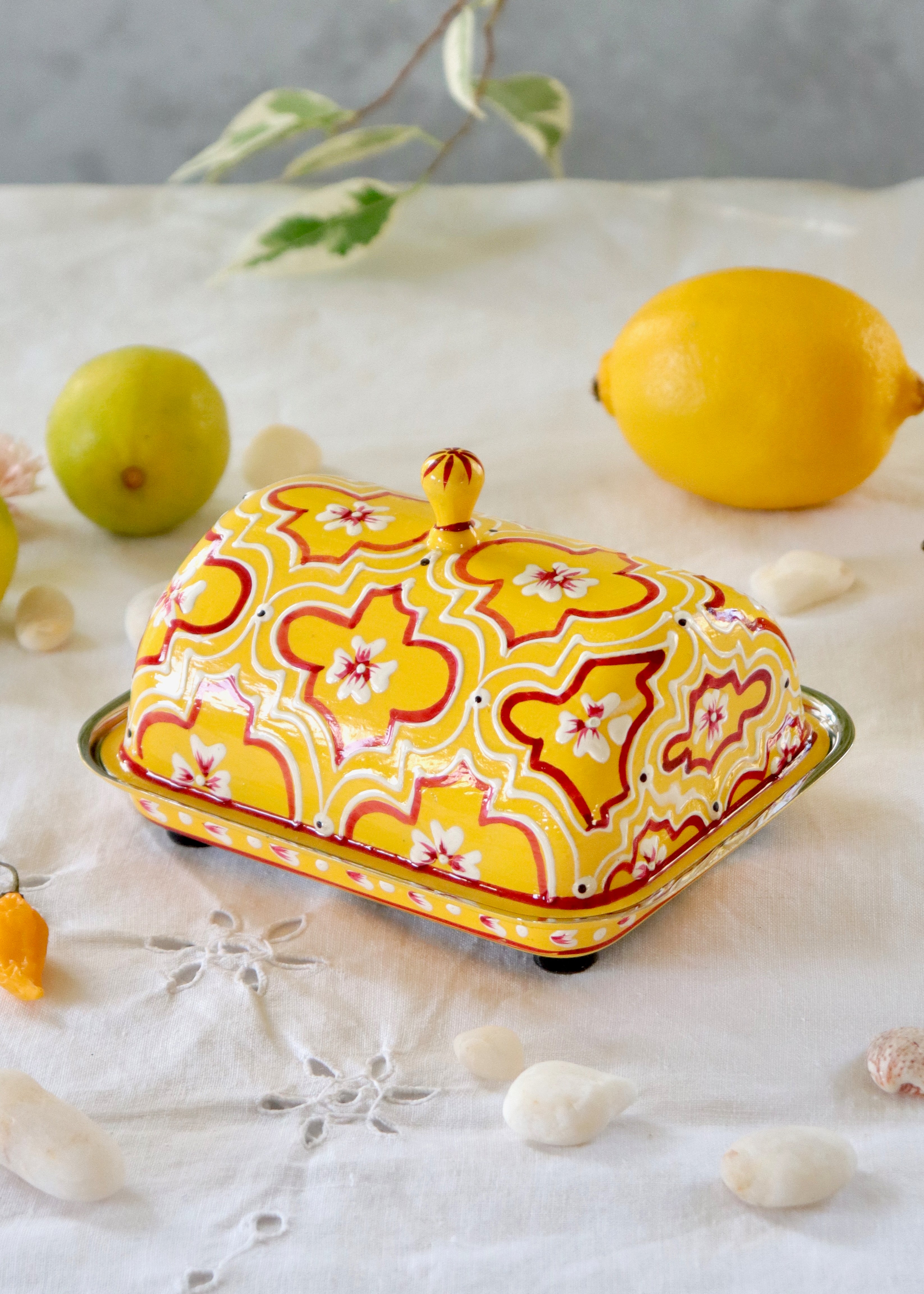 Butter Dish Yellow