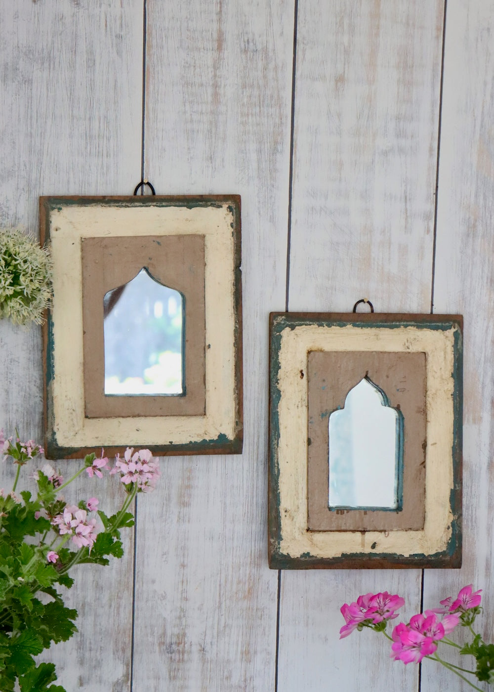 Pair of Vintage Wooden Mirrors - 6
