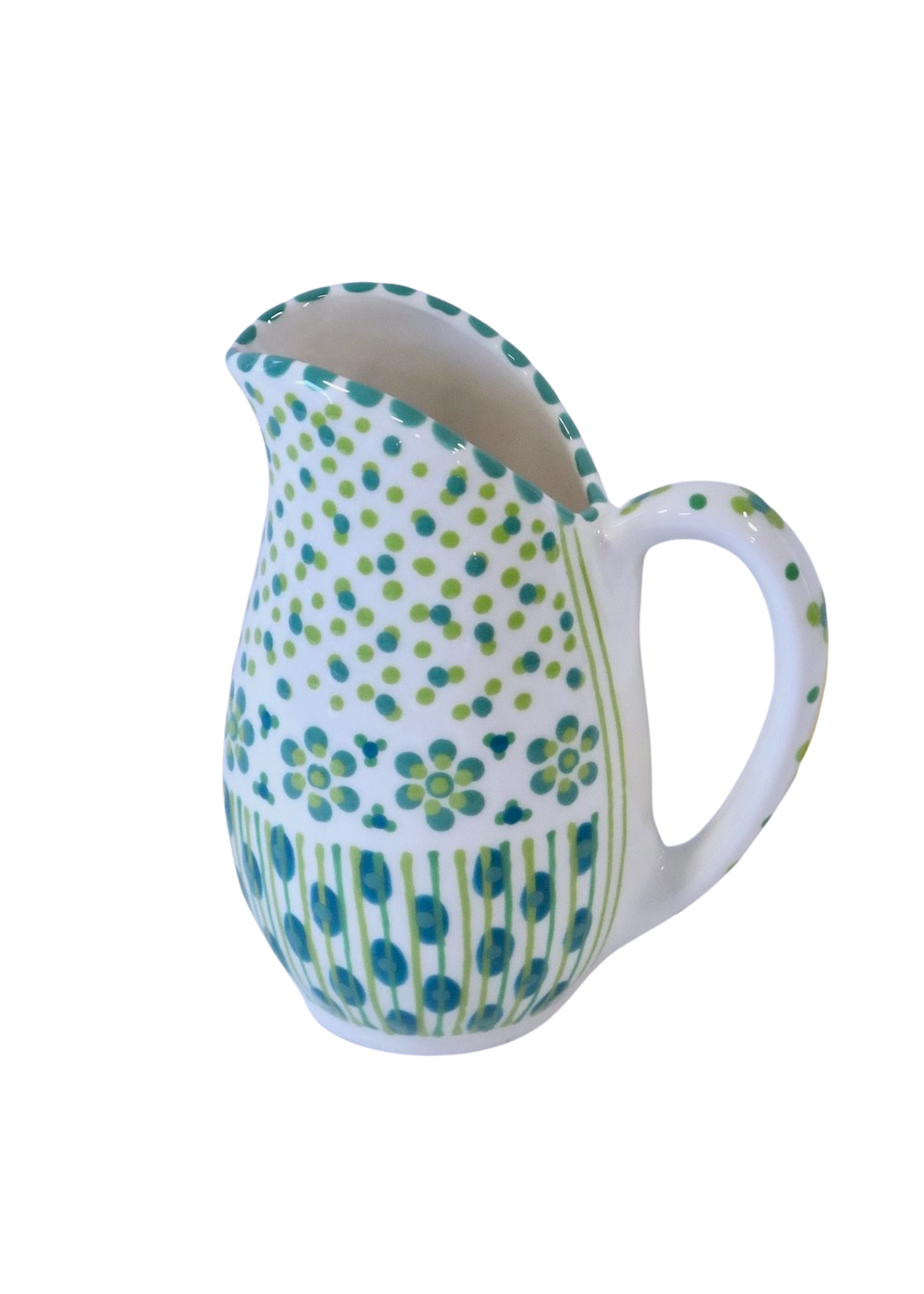 Plump Jug White & Teal 2