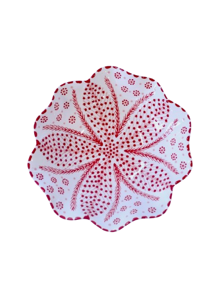 Pasta Bowl - White & Red