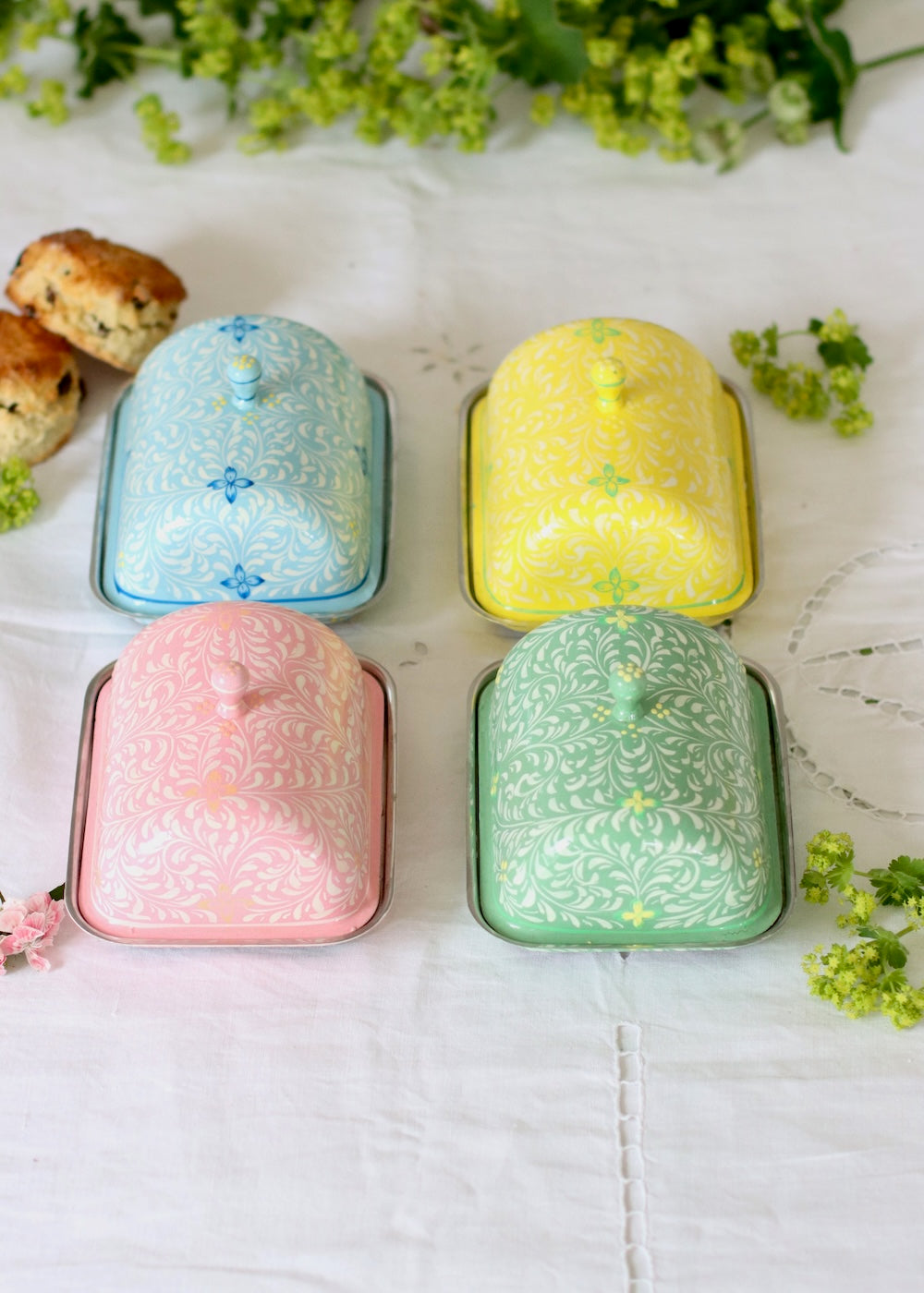 Yellow Leaf Butter Dish