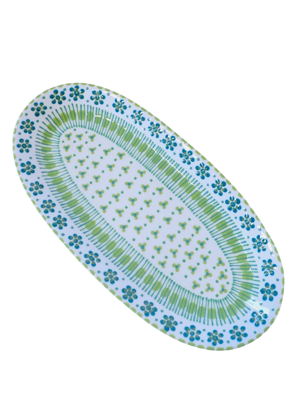 Margo Platter - White & Teal