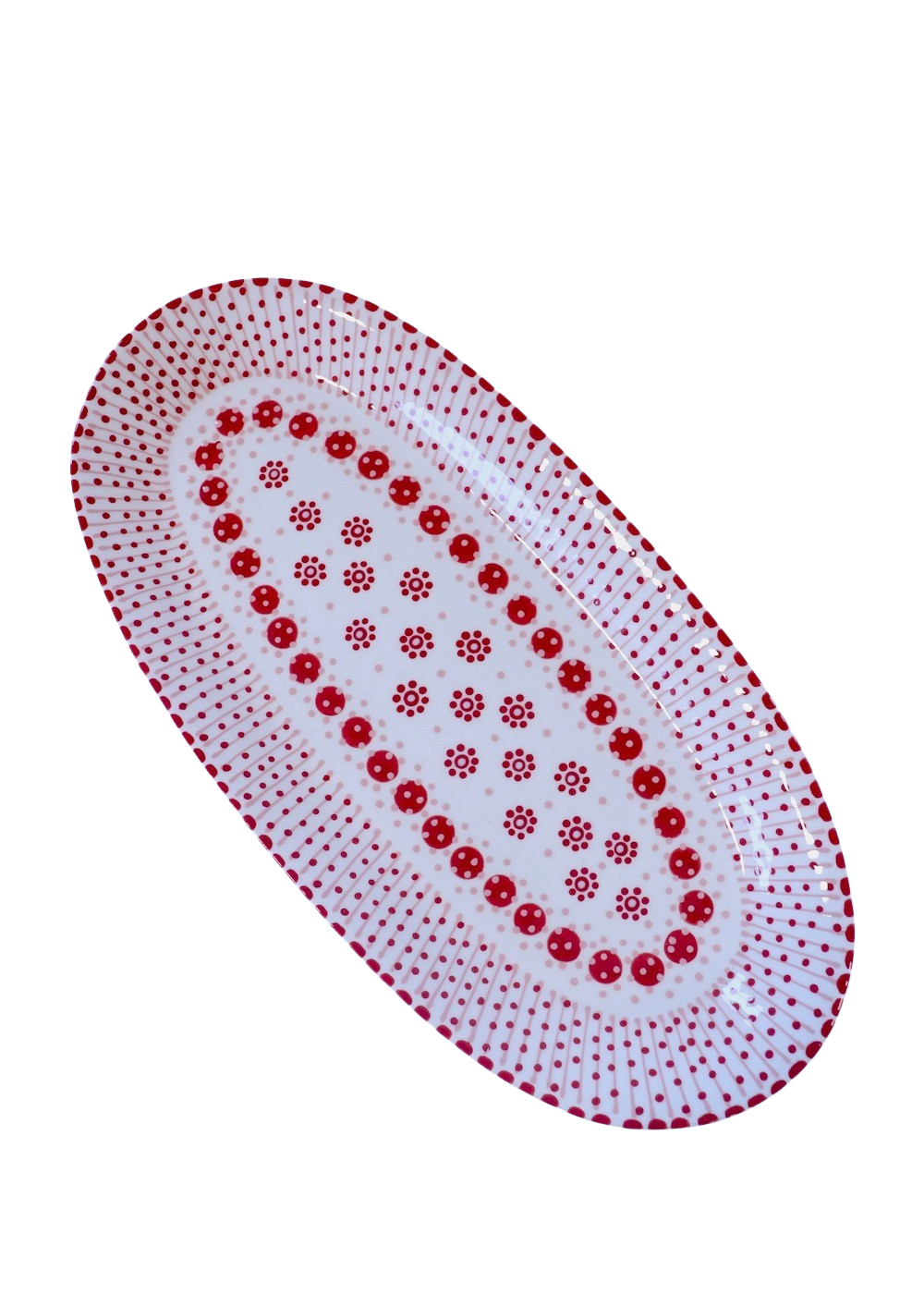 Margo Platter - White, Red & Pink