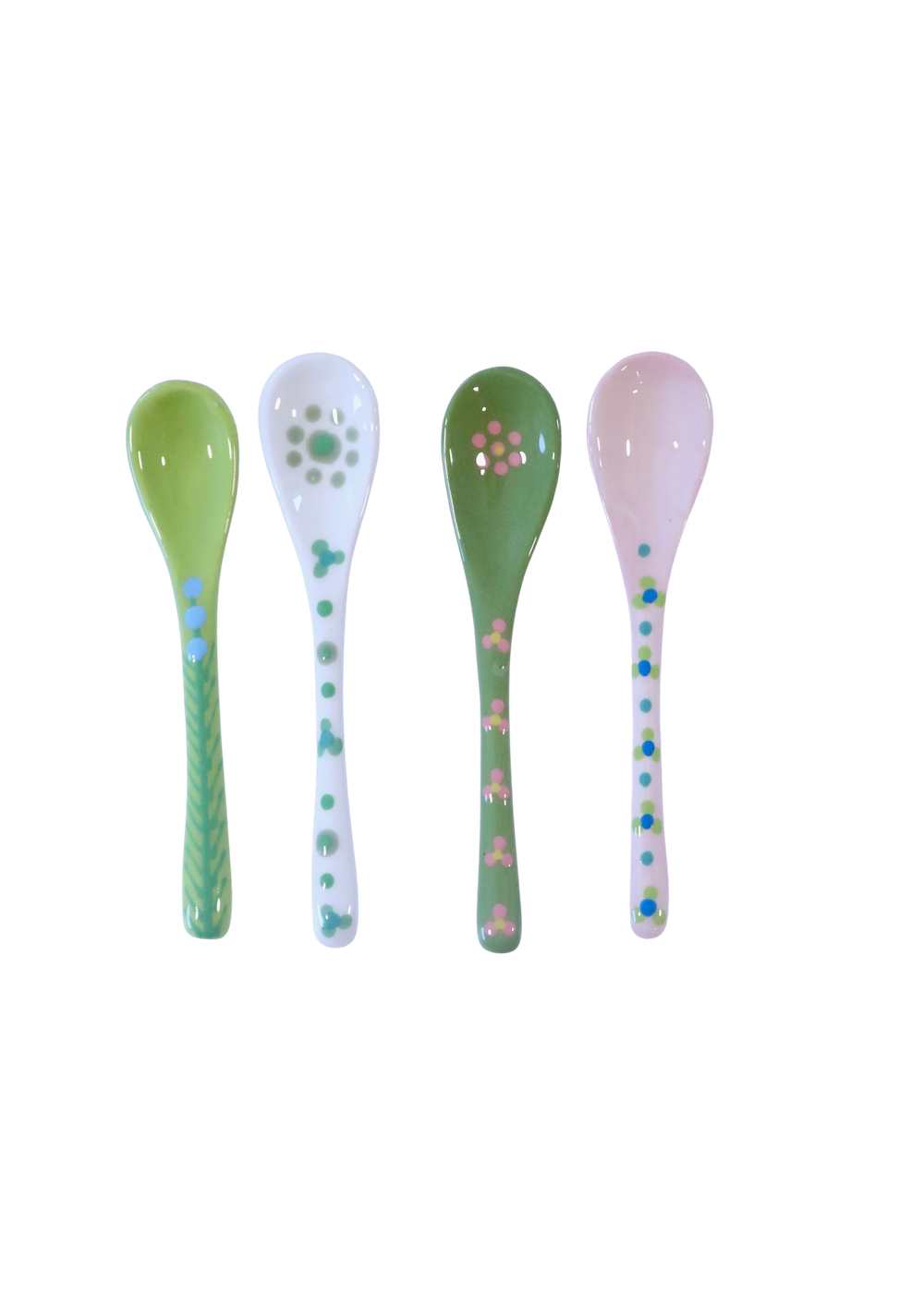 Ceramic Spoons - Greens