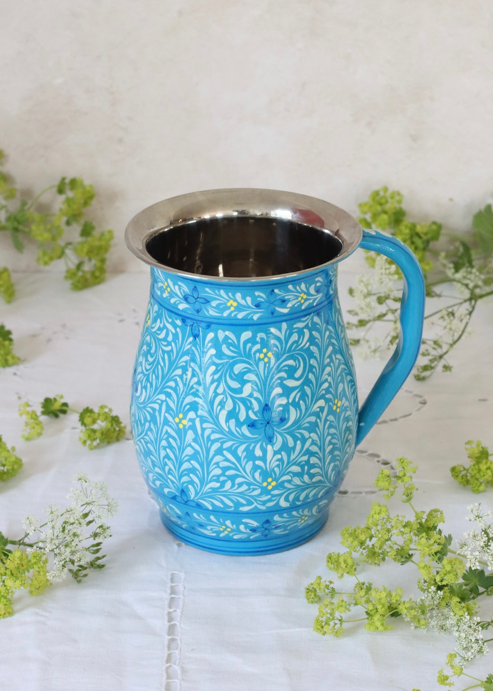 Painted Water Jug- Blue