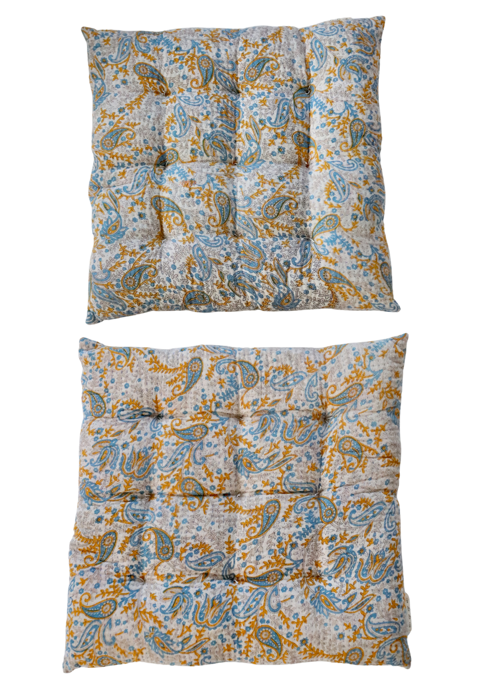 Pair Of Kantha Seat Pads- Pair No 108