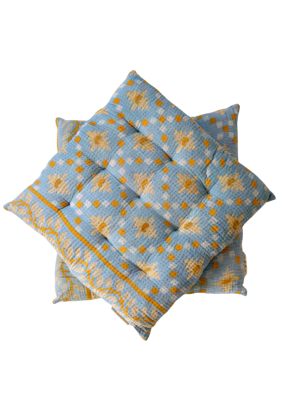 Pair Of Kantha Seat Pads- Pair No 113