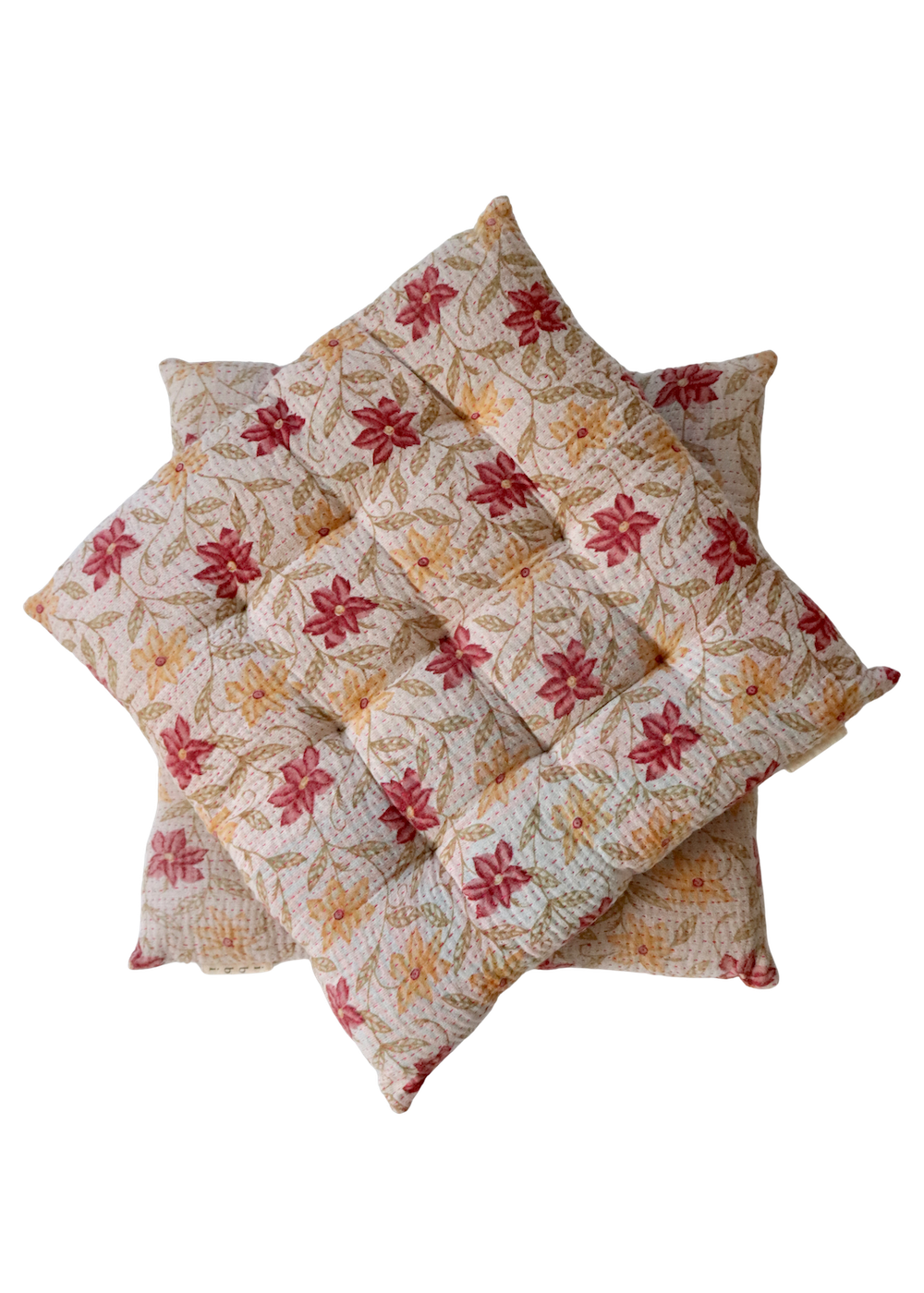 Pair Of Kantha Seat Pads- Pair No 114