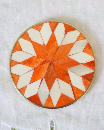 Inlay Coaster- Orange Star