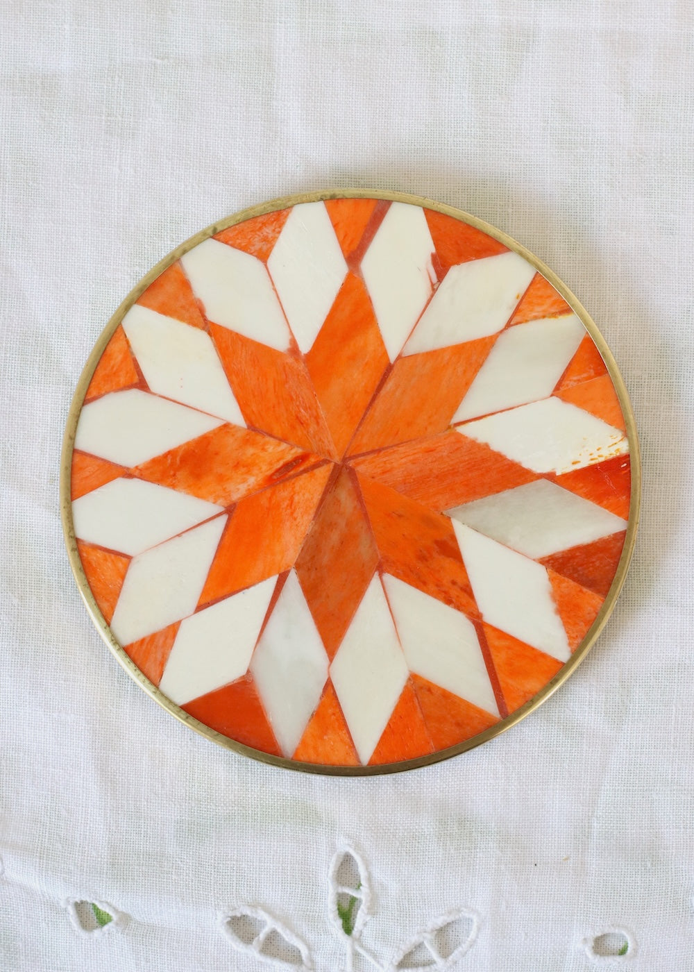 Inlay Coaster- Orange Star