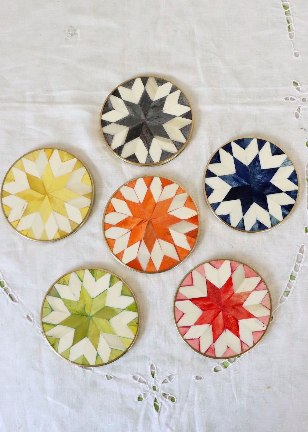 Inlay Coaster- Green Star