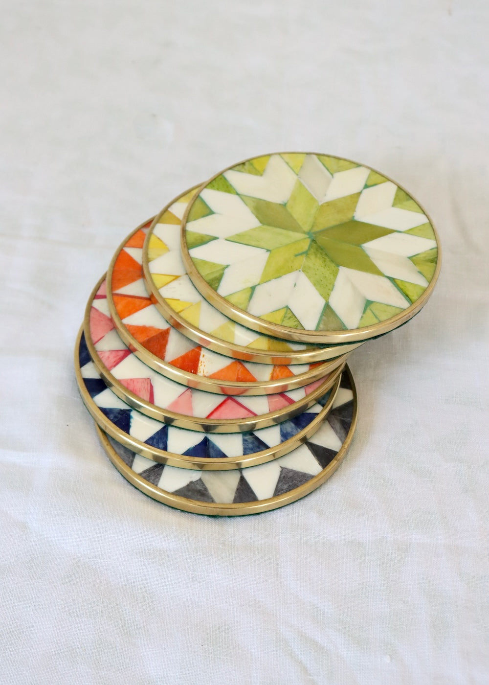 Inlay Coaster- Green Star